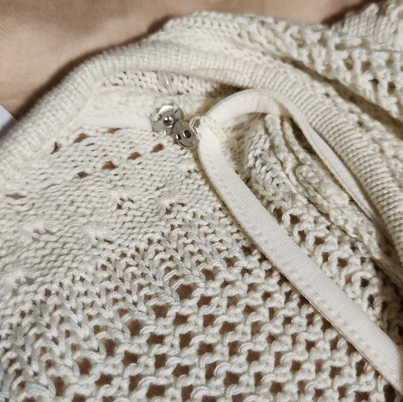 Cream Crochet Maxi Dress - Picture 8 of 8